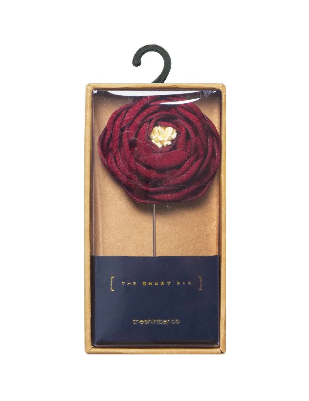 Maroon Floral Lapel Pin