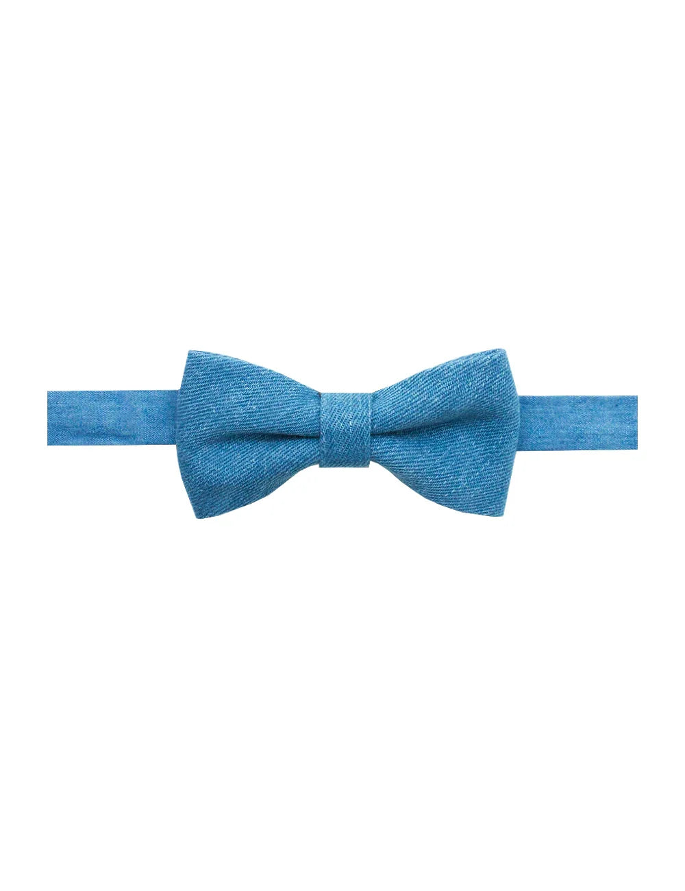 Light Blue Denim Woven Bowtie — The Shirt Bar