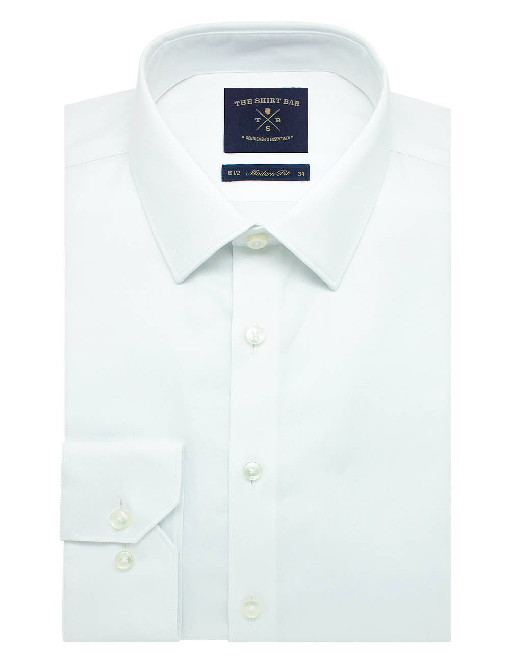 Everyday Shield Collection: Easy Care Cotton Stretch Modern Fit Long Sleeve Shirt