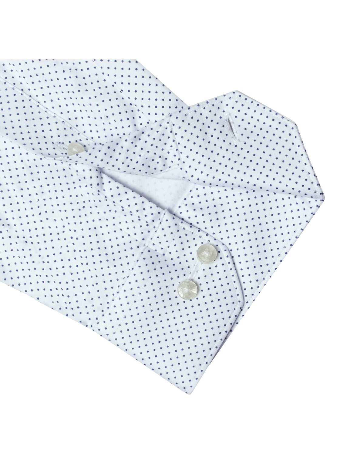 Navy Blue Polka Dots Print Eco-ol Bamboo Modern Fit Shirt — The Shirt Bar