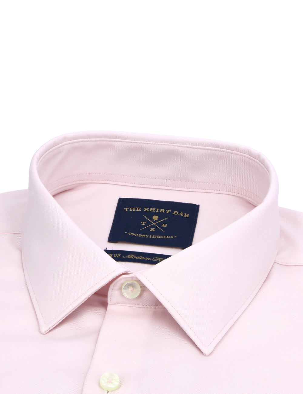 Solid Pink Twill Wrinkle Free 2-Ply Modern Fit Shirt