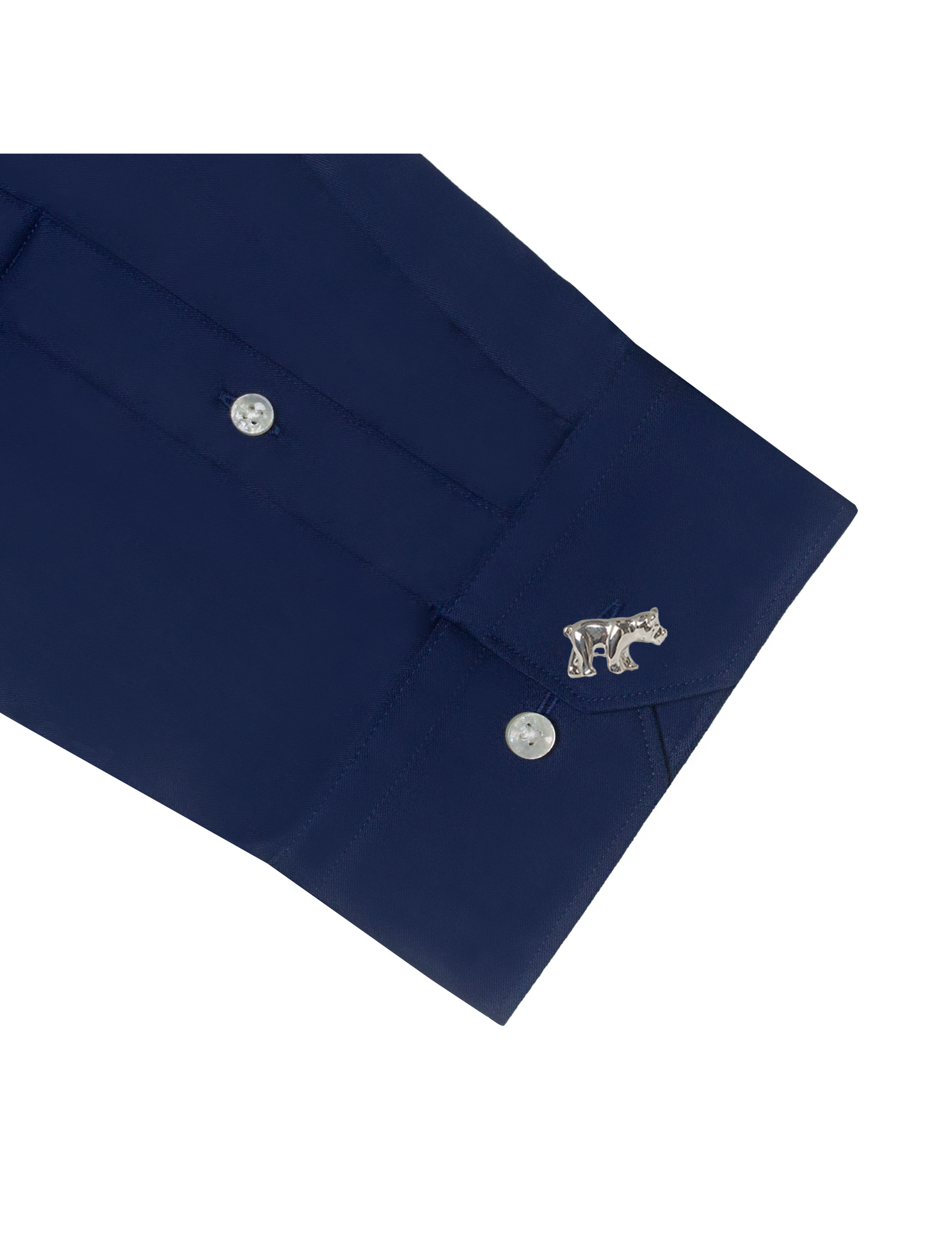 Solid Navy Blue Eco-ol Bamboo Modern Fit Shirt — The Shirt Bar