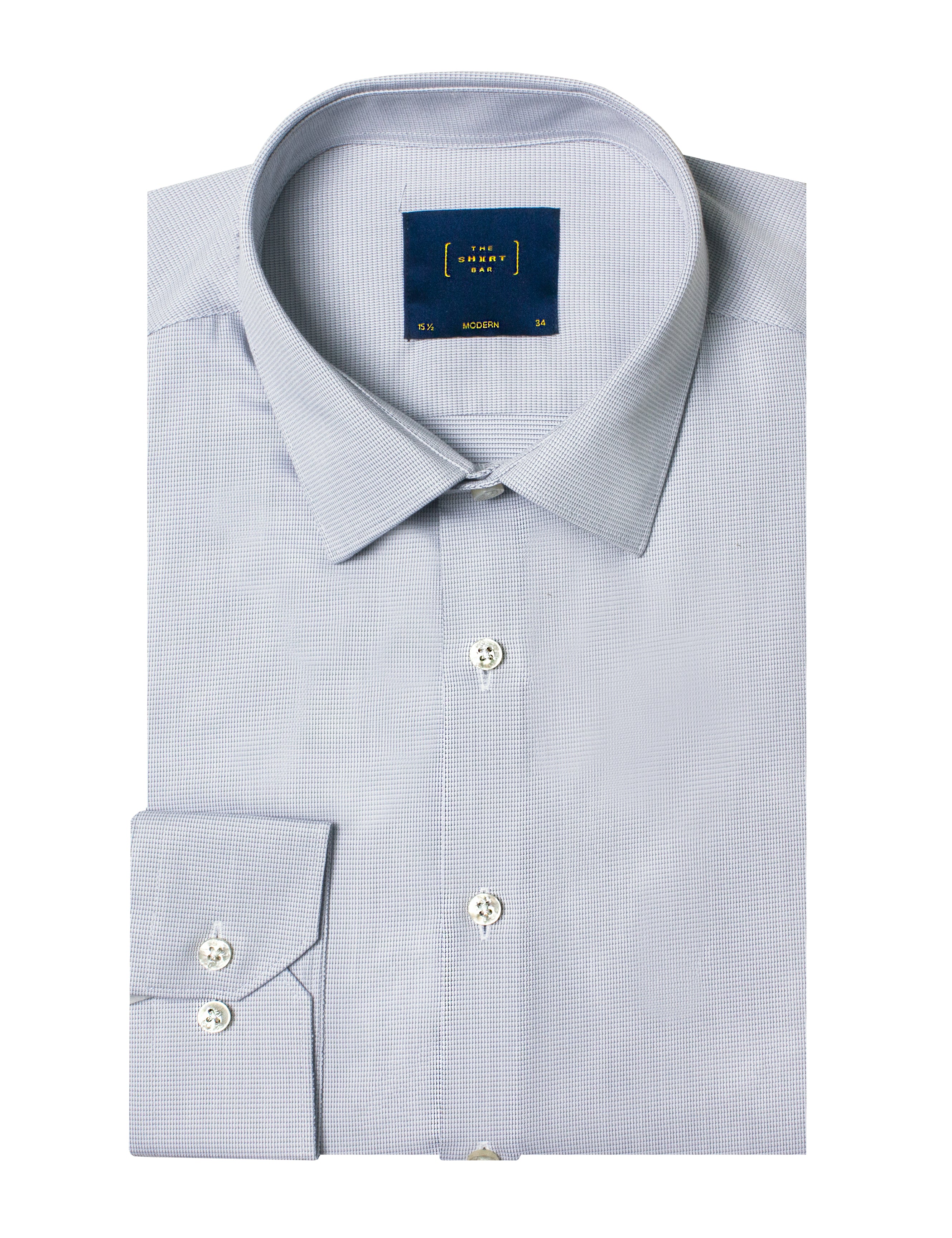 Black Micro Checks Eco-ol Bamboo Modern Fit Shirt