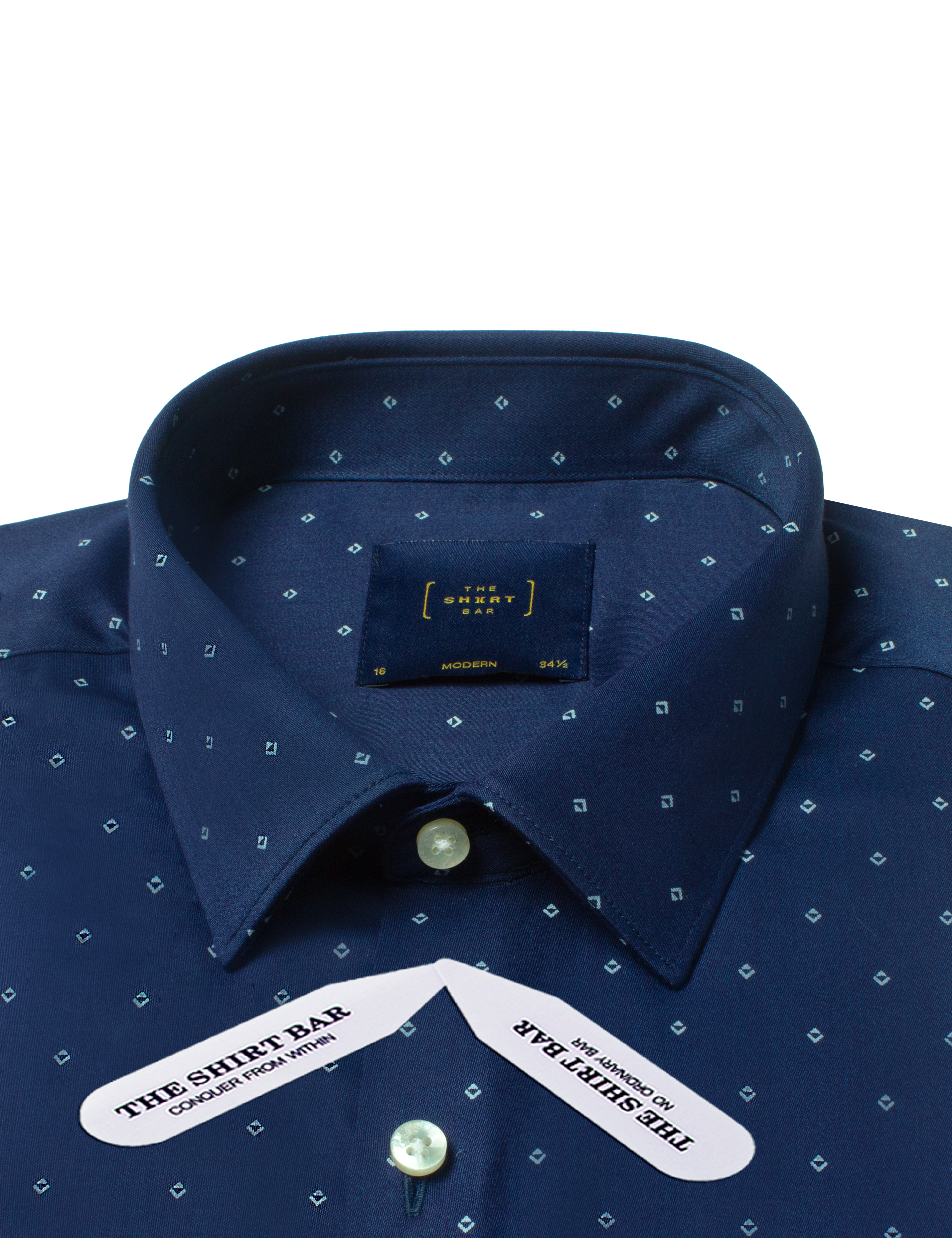 Tiny Diamond Print Eco-ol Bamboo Modern Fit Shirt