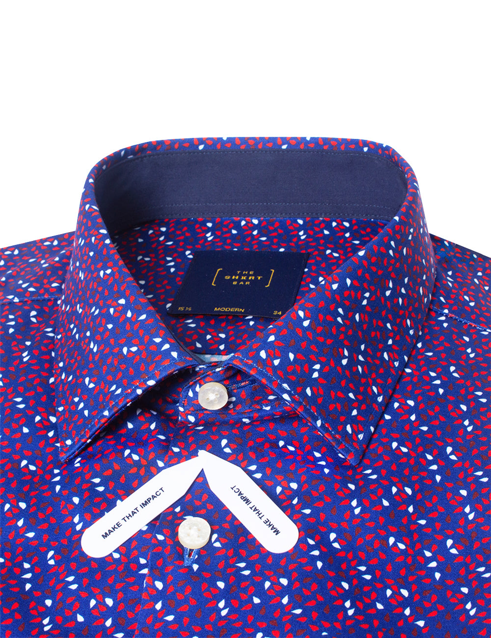 Purple With Red & White Prints Silky Finish Modern Fit Shirt
