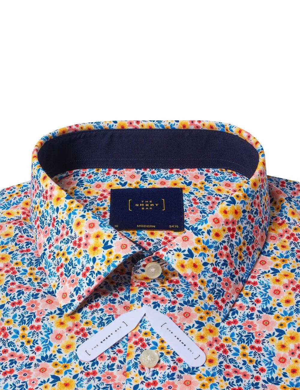 Multi-Coloured Floral Print Modern Fit Shirt — The Shirt Bar