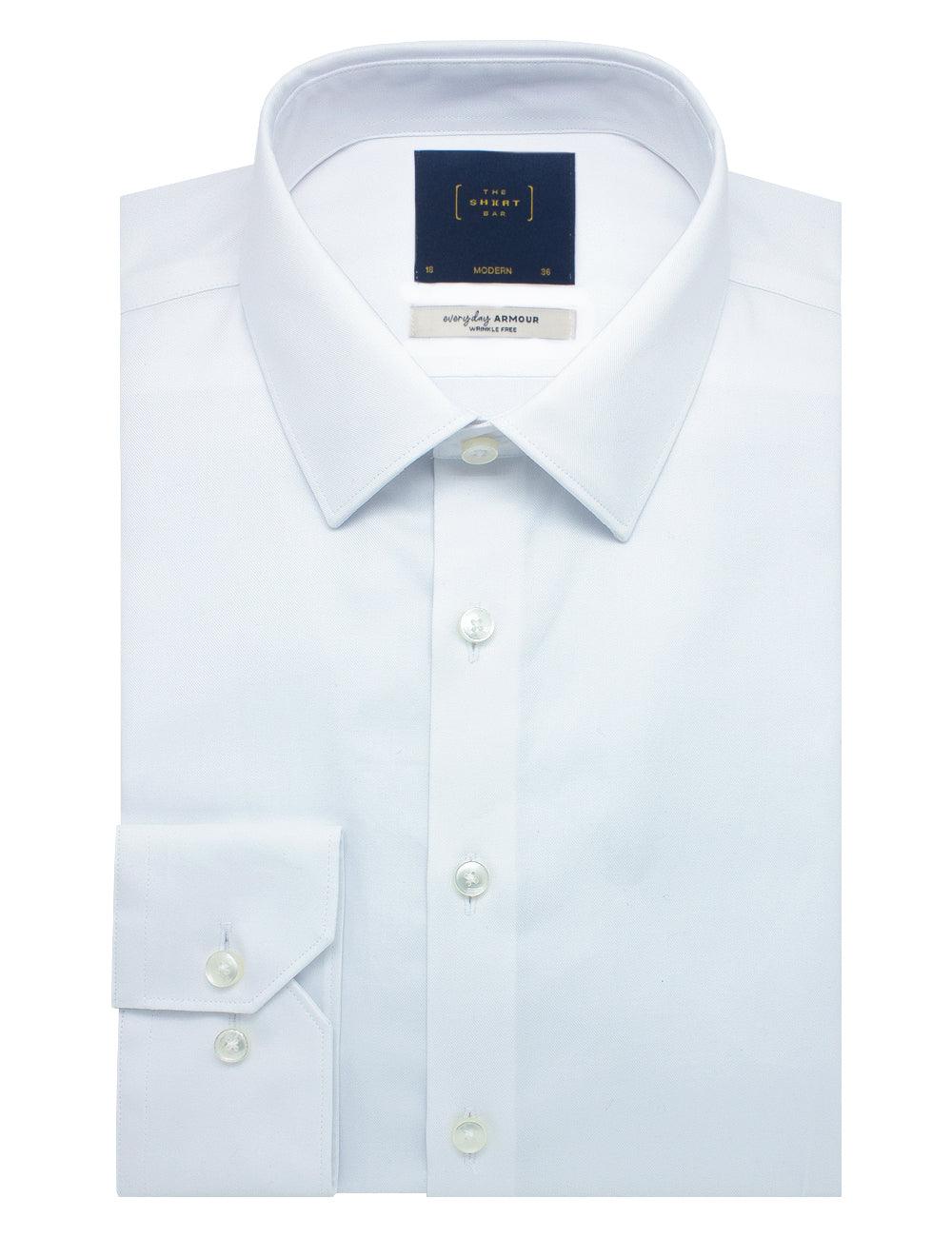 Everyday Armour Collection: Twill 2-Ply Wrinkle-free Modern Fit Long Sleeve Shirt — The Shirt Bar