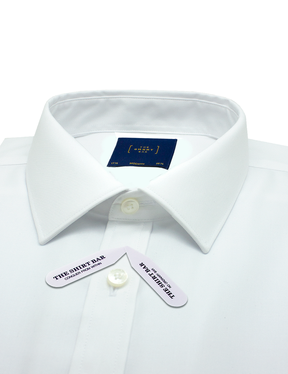 Everyday Shield Collection: Solid White Spill-Resist Easy Care Double Cuff Modern Fit Long Sleeve Shirt
