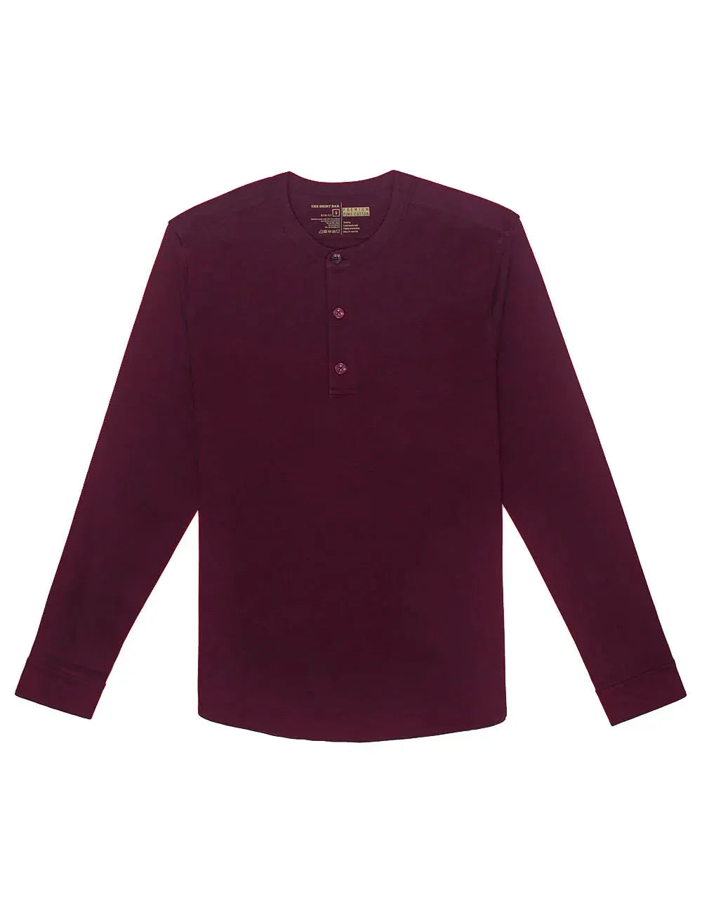 Pima Cotton Henley Long Sleeve Button Cuff T-shirt — The Shirt Bar