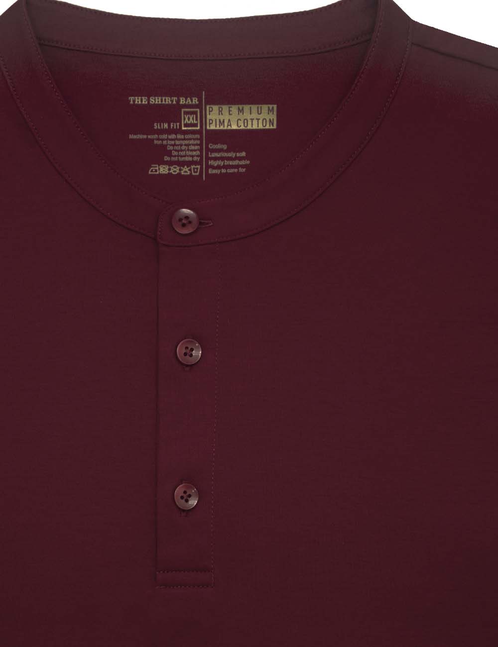 Pima Cotton Short Sleeve Henley T-shirt