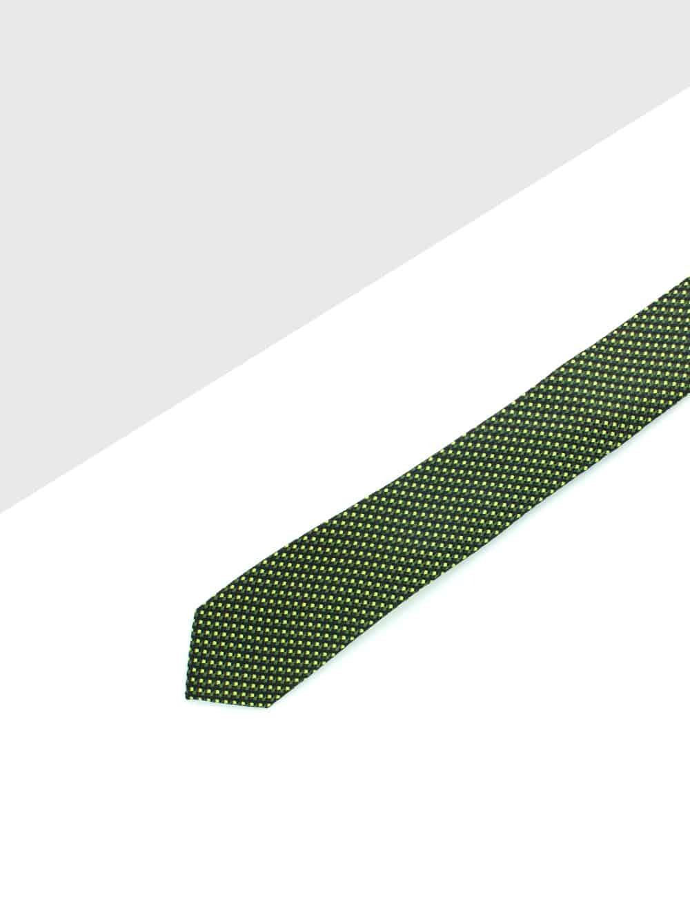 Olive Green Pattern Woven Necktie