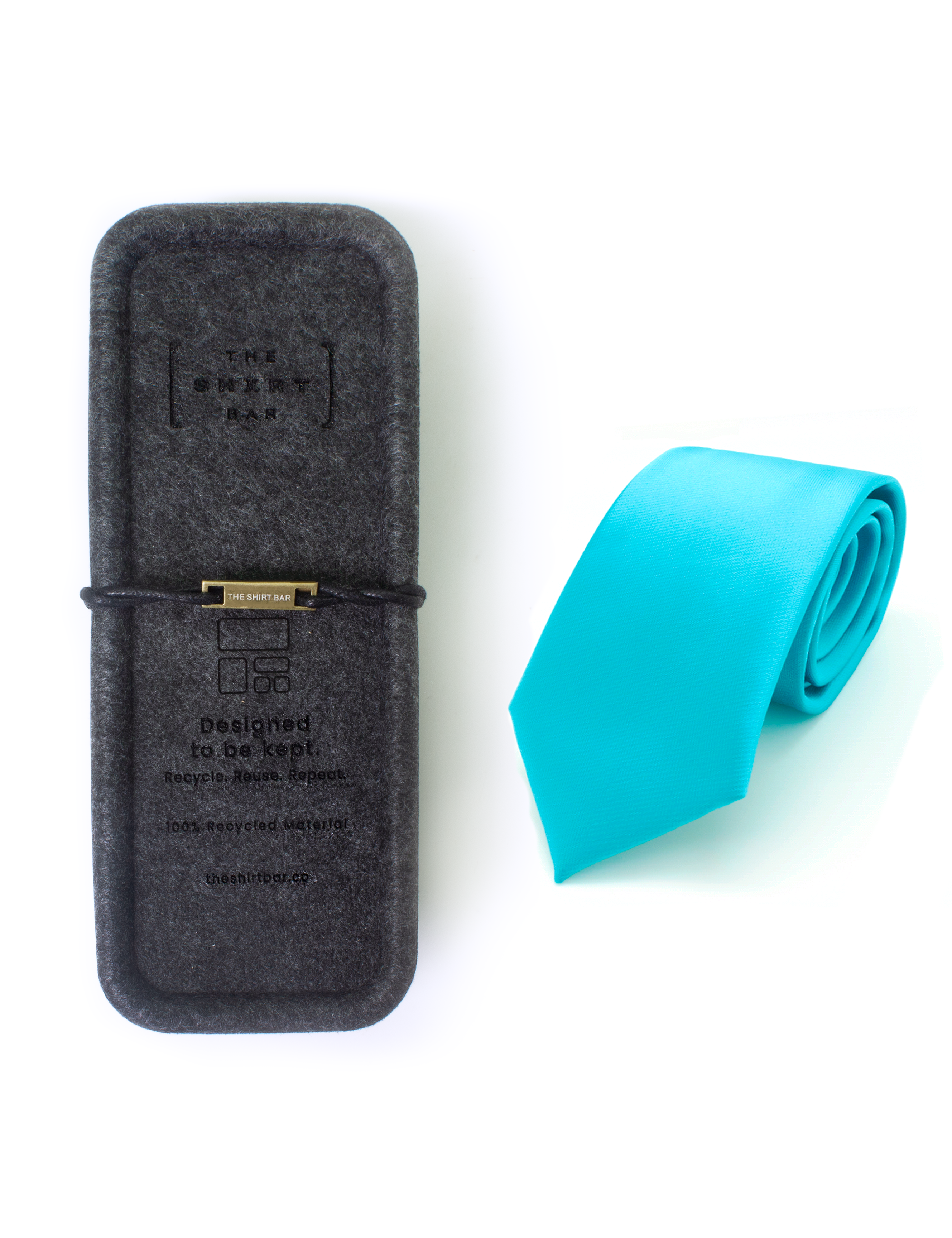 Solid Blue Mist Woven Necktie