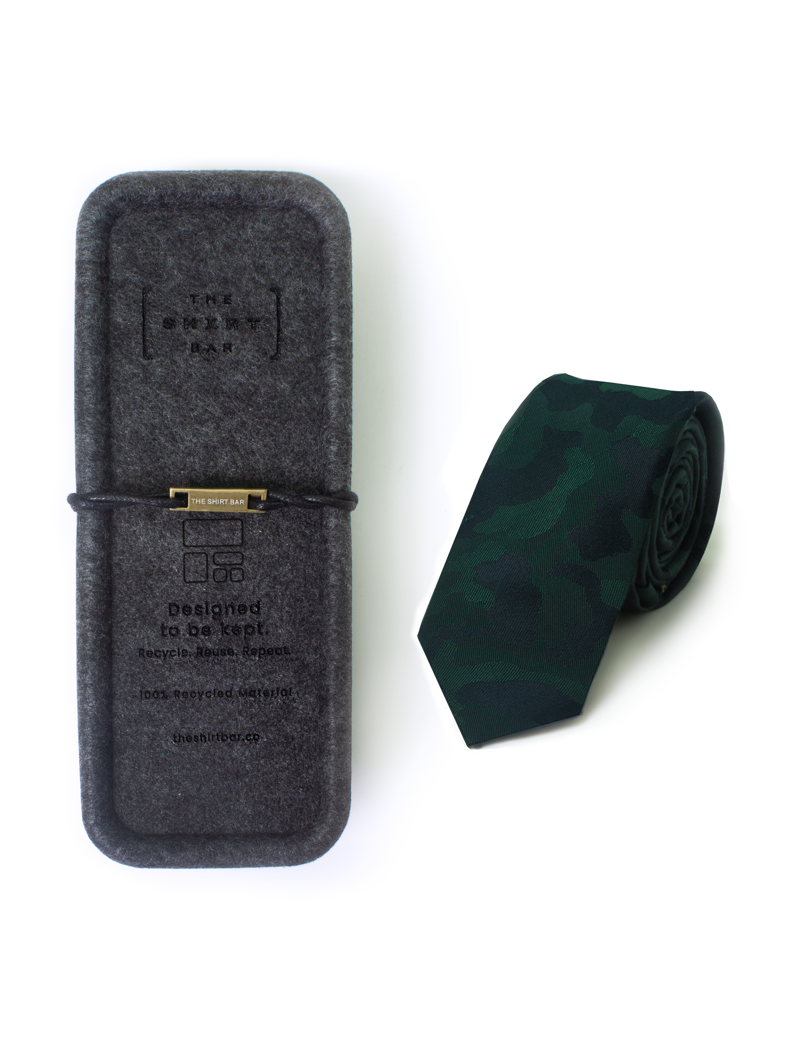 Army Green Camo Woven Necktie