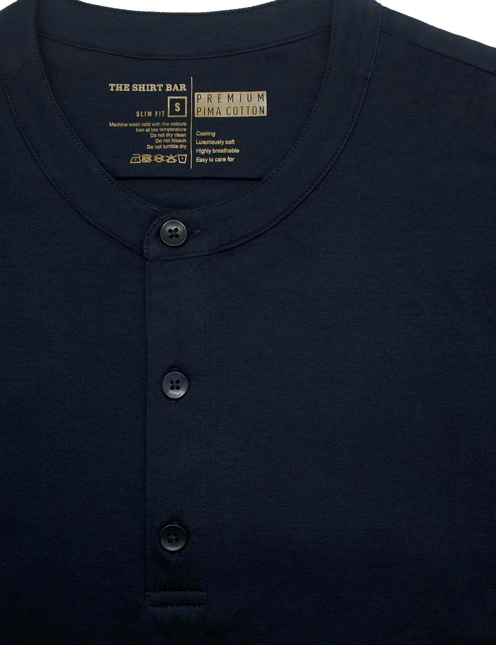 Pima Cotton Short Sleeve Henley T-shirt — The Shirt Bar