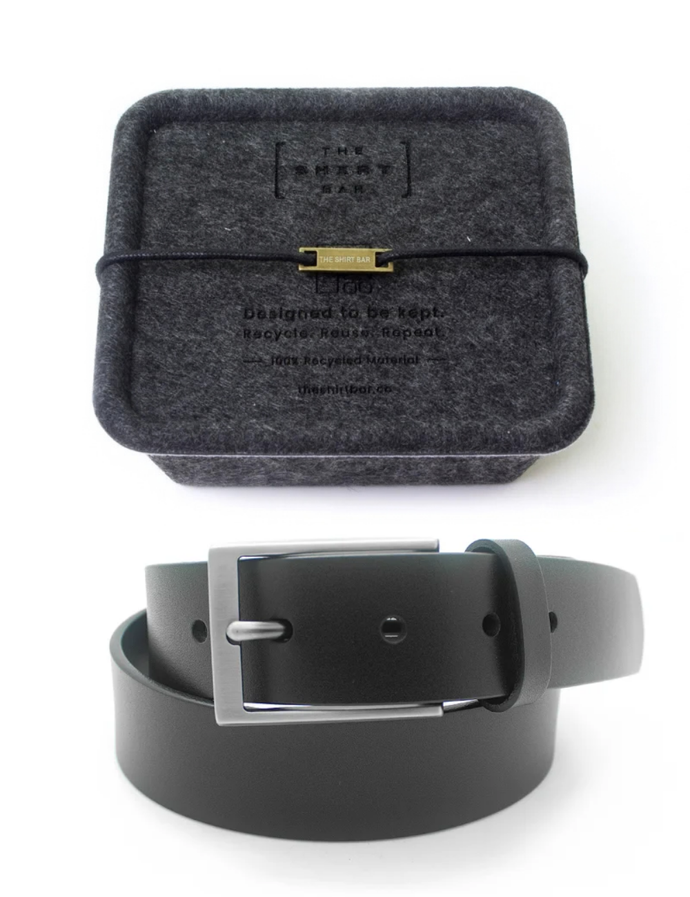Leather Belt in Black #Color_Black