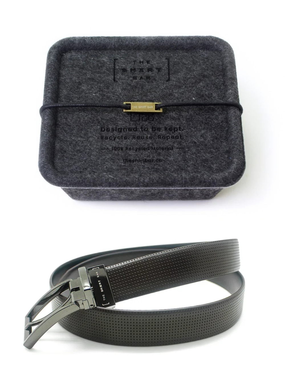 Reversible Leather Belt in Brown / Black #Color_Brown / Black