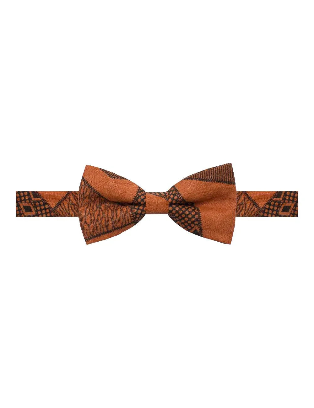 Orange Print Woven Bowtie — The Shirt Bar