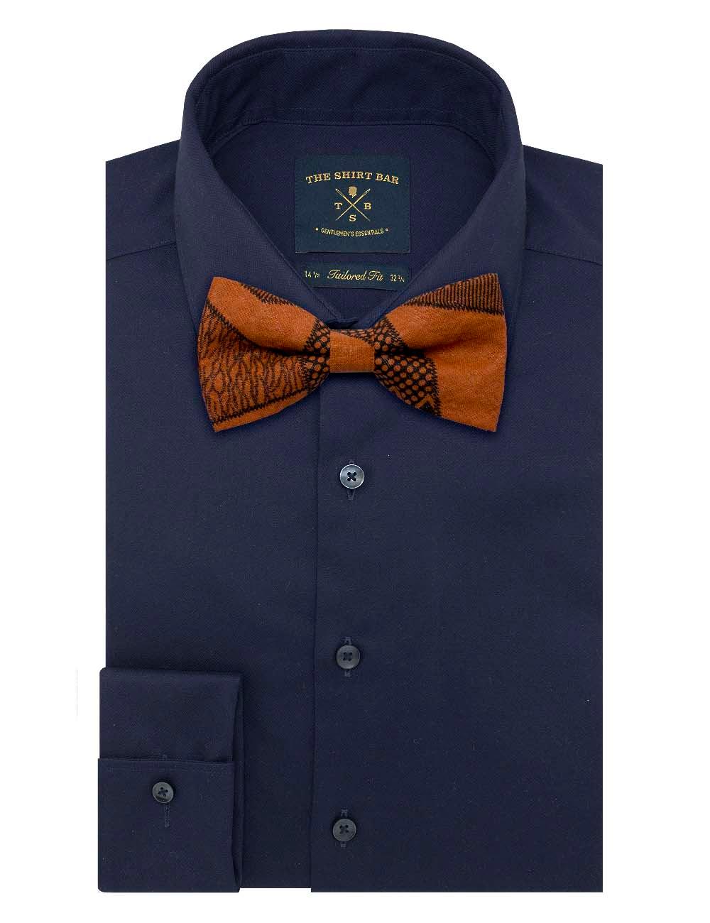 Orange Print Woven Bowtie — The Shirt Bar