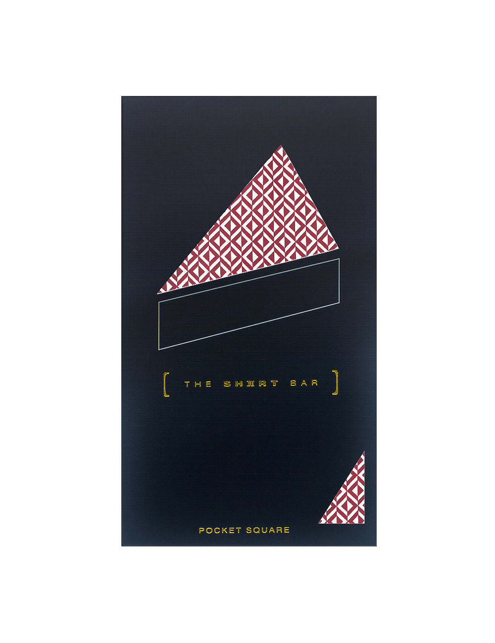4-in-1 Red and Navy Blue Print Woven Pocket Square