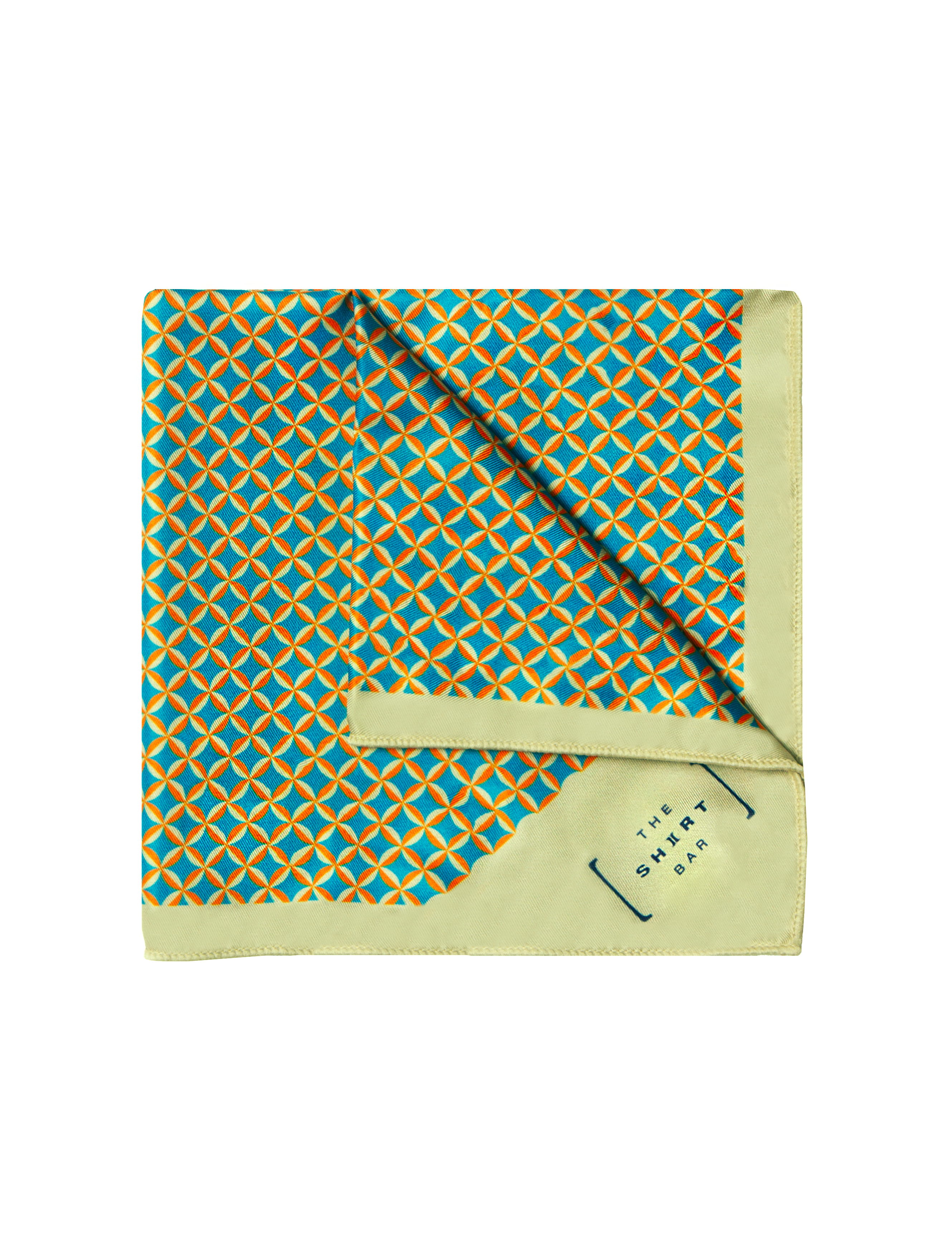 Beige Print Pocket Square