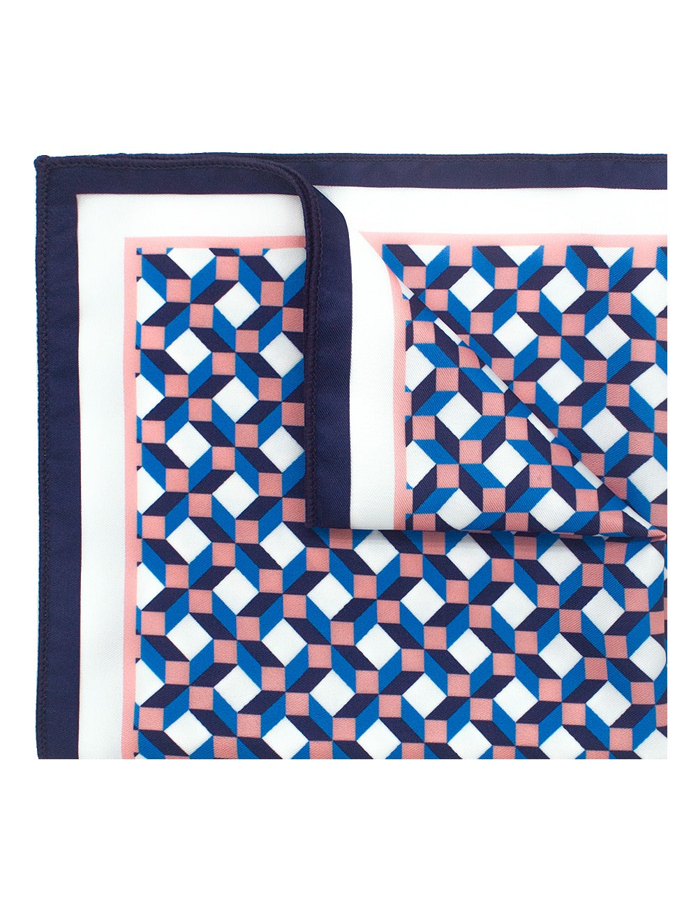 Geometric Print Woven Pocket Square