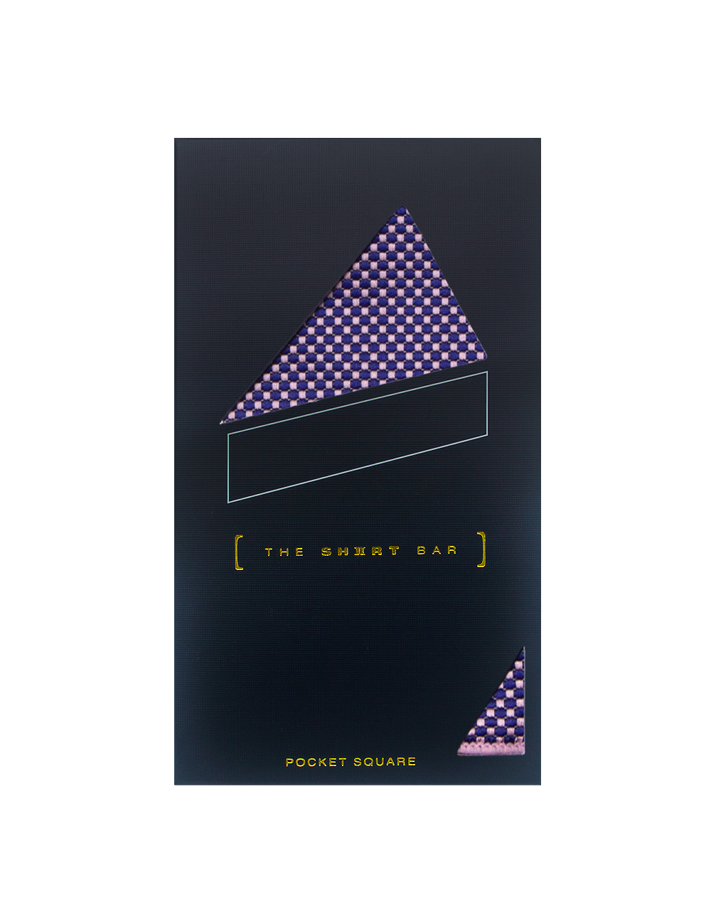 Pink and Navy Blue Checks Pattern Woven Pocket Square