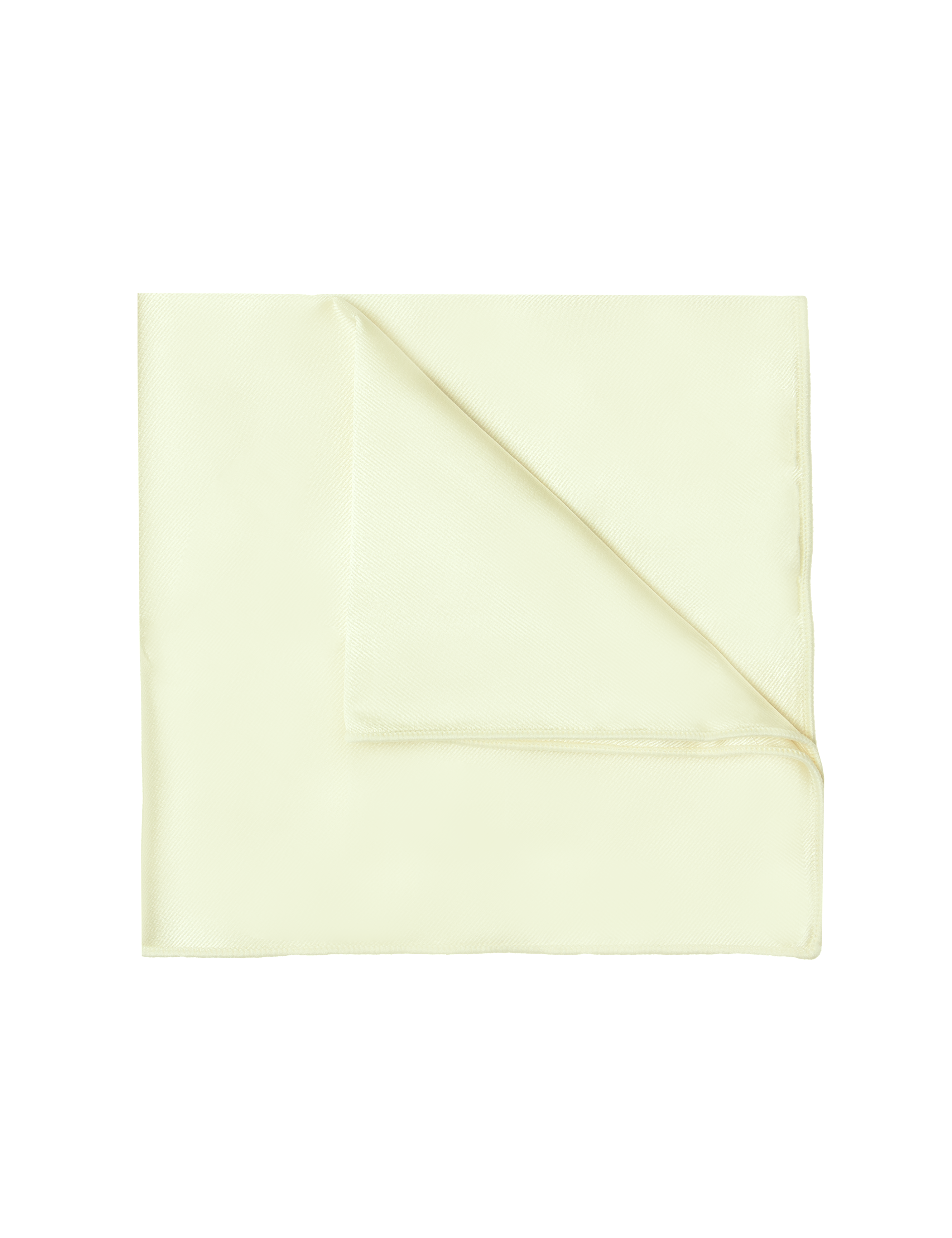 Solid Ivory White Woven Pocket Square