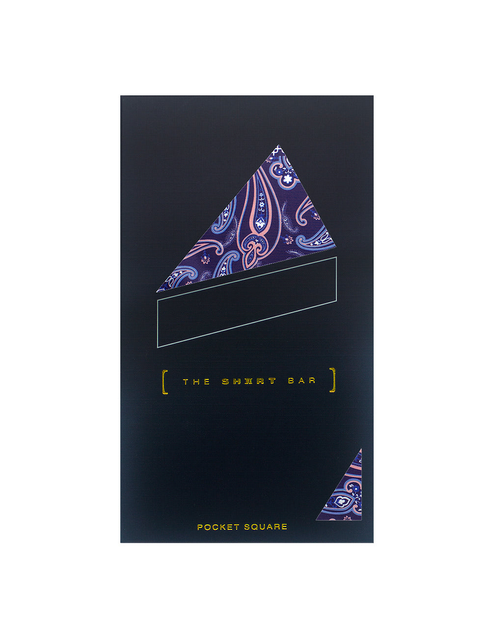 4-in-1 Navy Blue and Pink Print Woven Pocket Square — The Shirt Bar