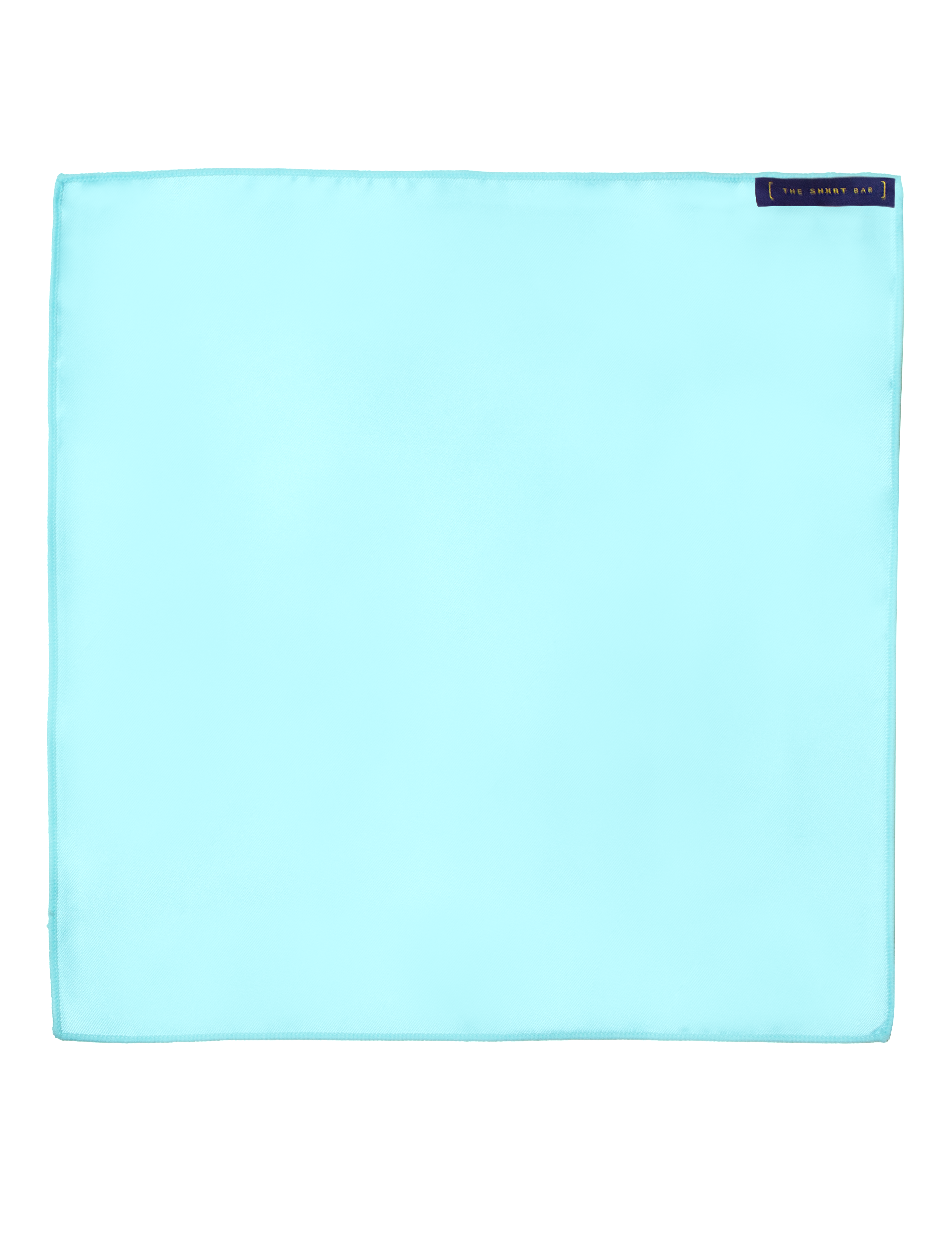 Solid Canal Blue Woven Pocket Square