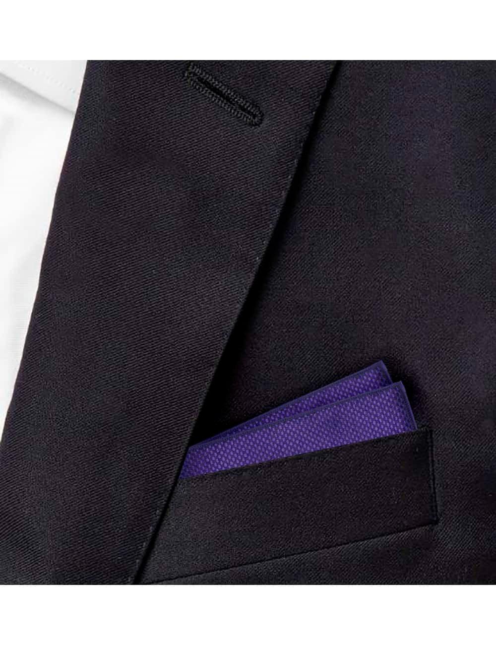 Navy Checks Woven Pocket Square — The Shirt Bar