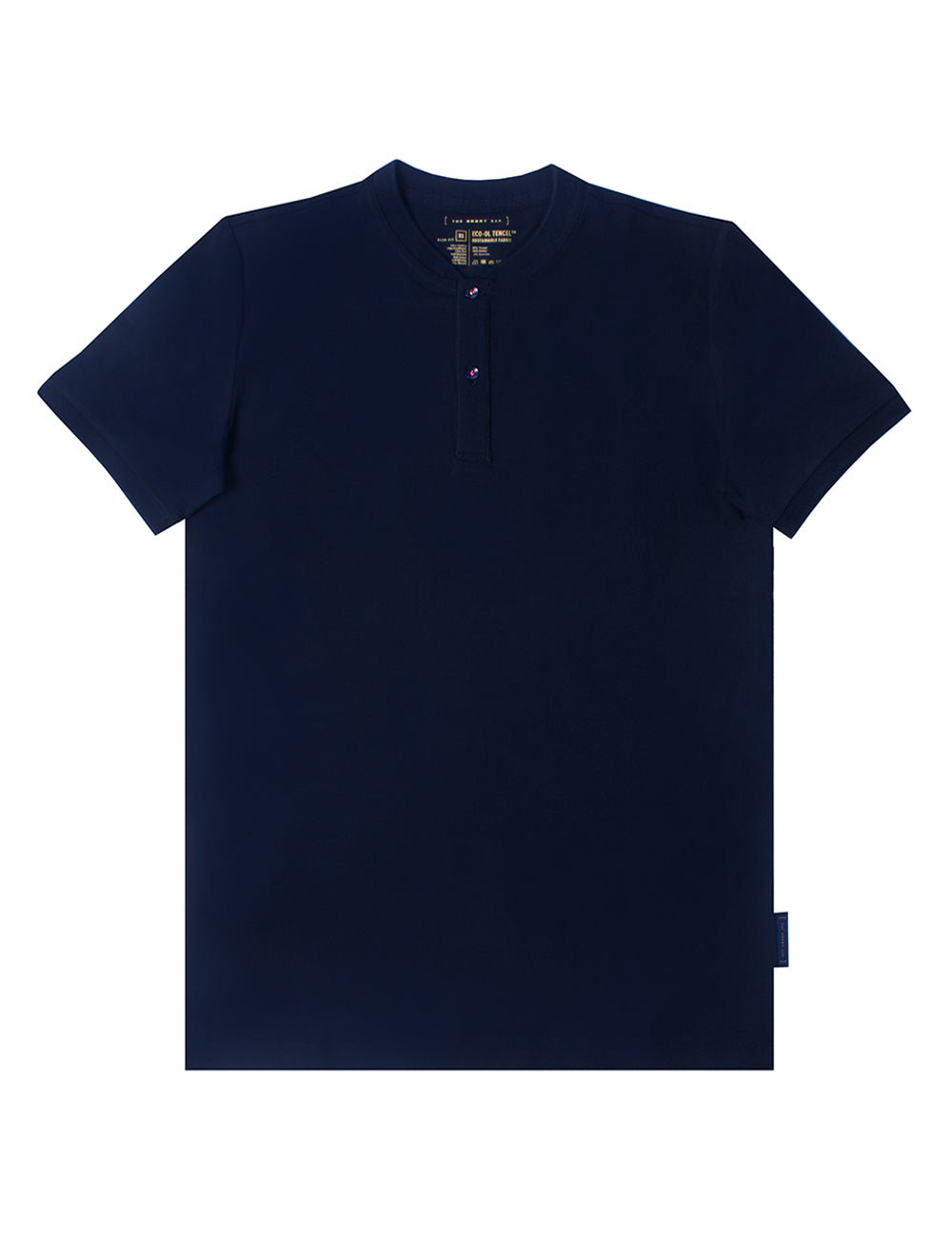 Tencel Stretch Henley Collar Polo T-Shirt