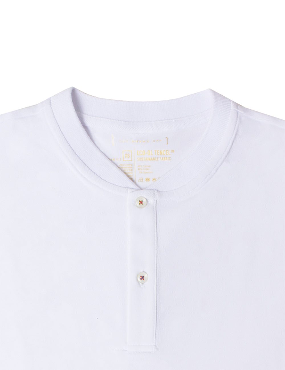 Tencel Stretch Henley Collar Polo T-Shirt