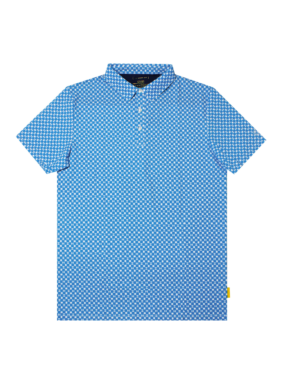 Active Polo — Print in Vivid Blue / White #Color_Vivid Blue / White