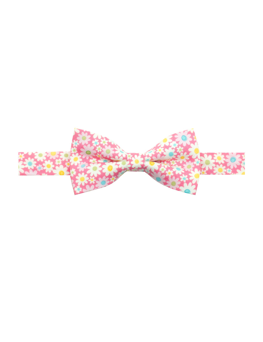 Pink Floral Print Bowtie