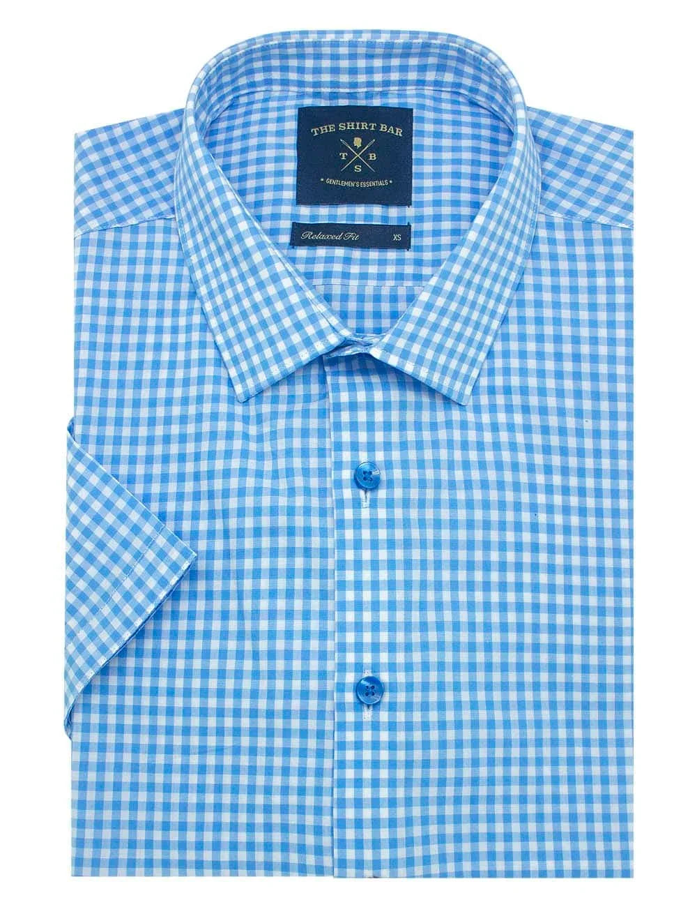 Blue Checks Relaxed Fit Short Sleeve Shirt — The Shirt Bar