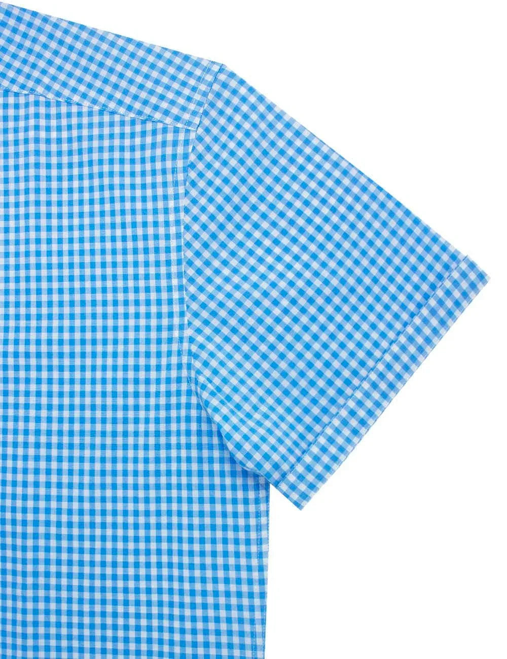 Blue Checks Relaxed Fit Short Sleeve Shirt — The Shirt Bar