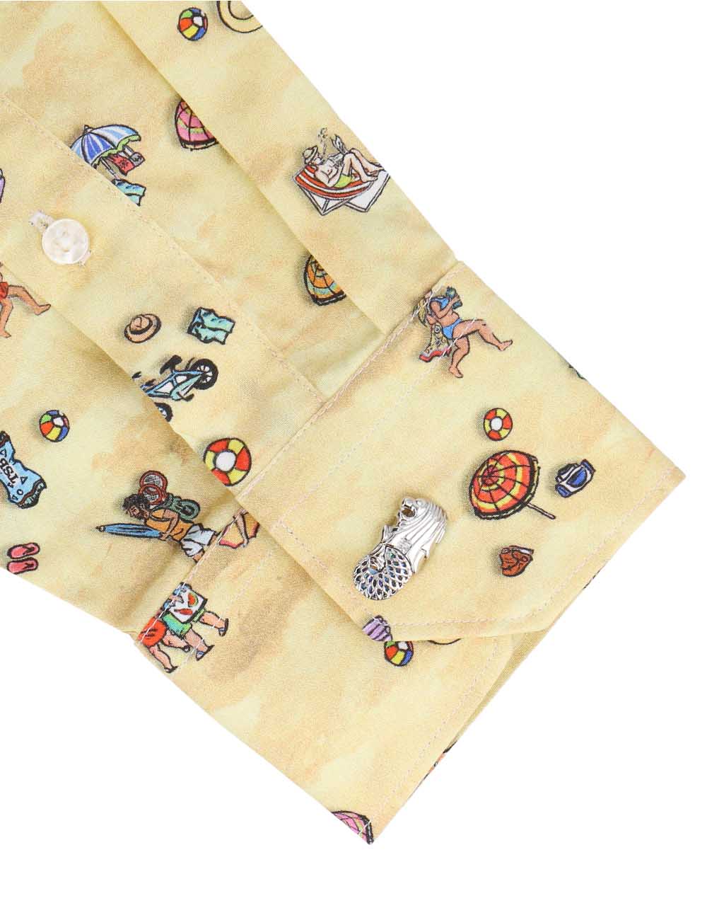 Multi-Colour Holiday Print Italian Fabric Silky Finish Relaxed Fit Shirt