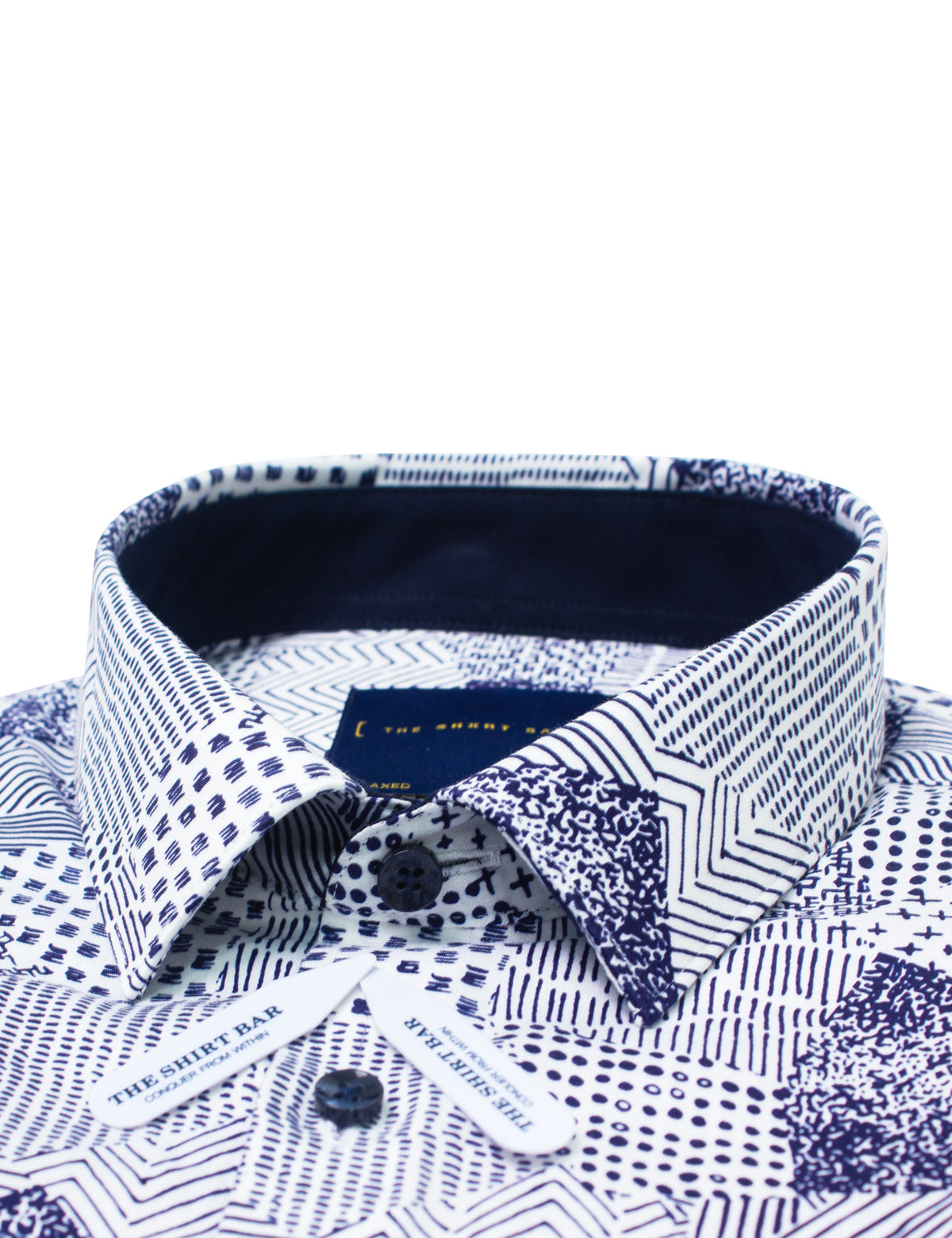 Geometric Print Silky Finish Relaxed Fit Shirt
