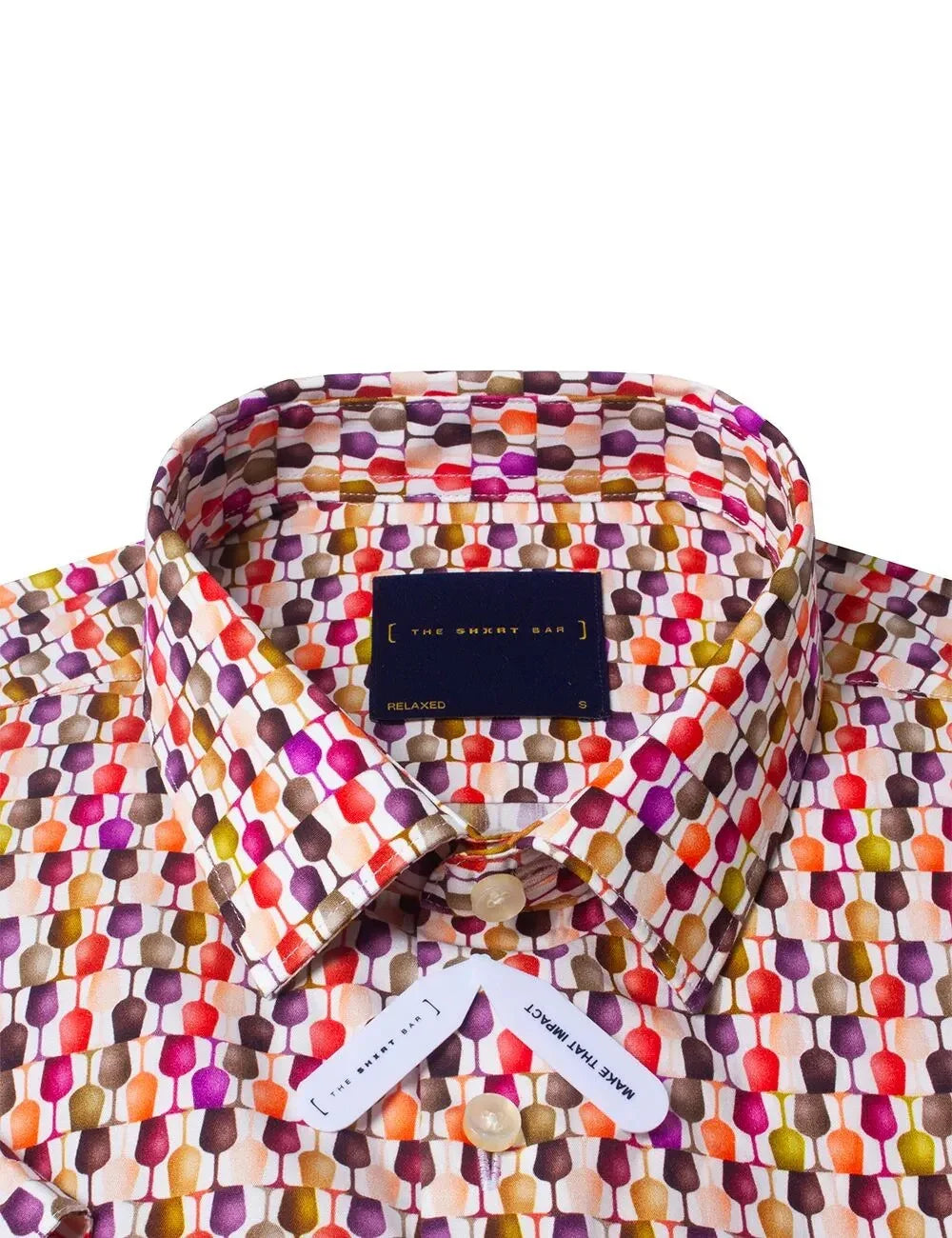 Wine Glass Print Italian Fabric Silky Finish Short Sleeve Relaxed Fit Shirt — The Shirt Bar