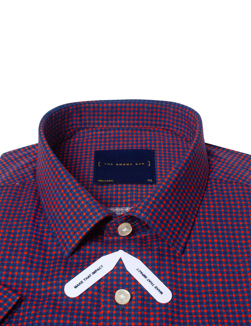 Red and Blue Checks Print Italian Fabric Silky Finish Relaxed Fit Short Sleeve Shirt — The Shirt Bar
