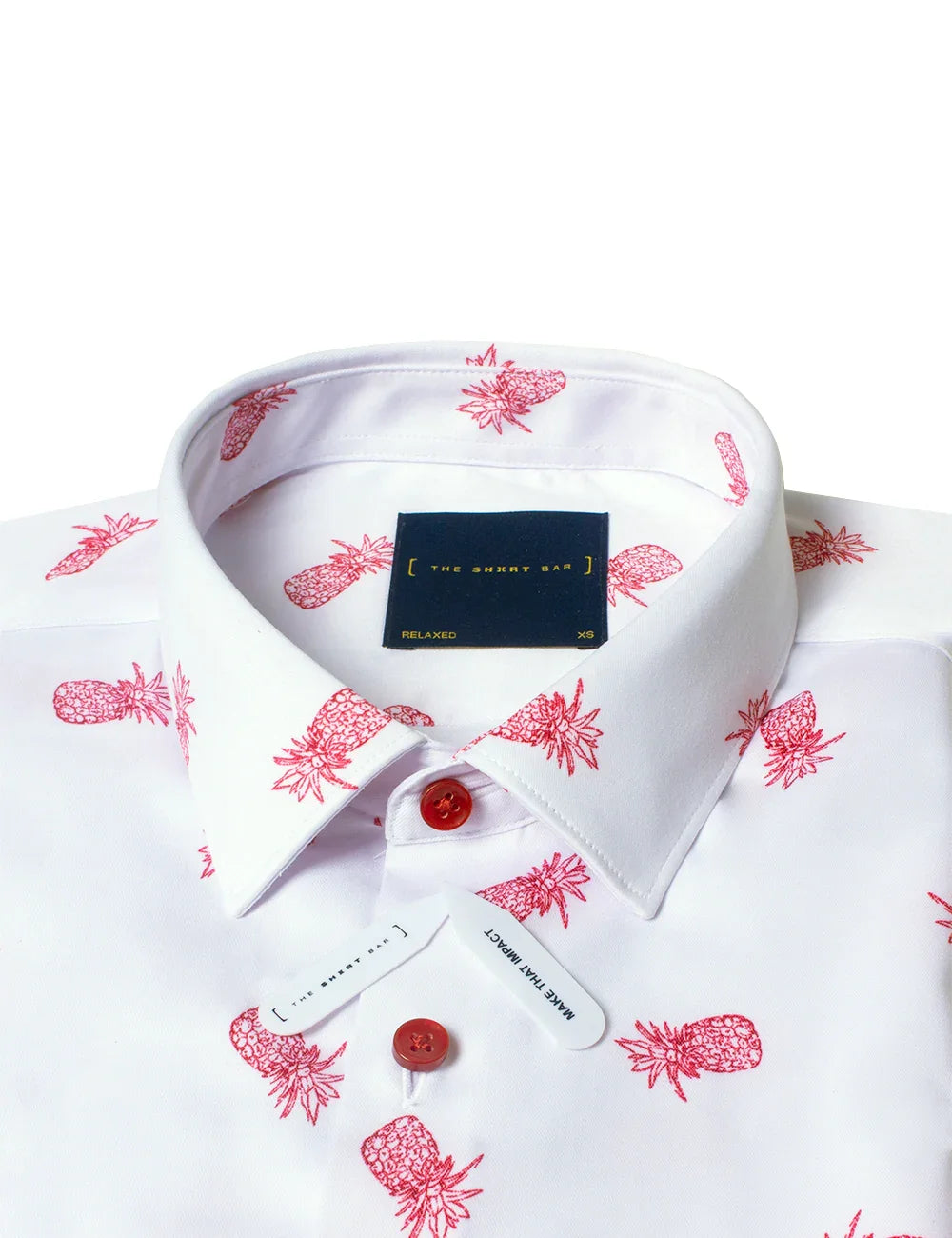 Colourful Pineapple Print Eco-ol Bamboo Short Sleeve Relaxed Fit Shirt — The Shirt Bar