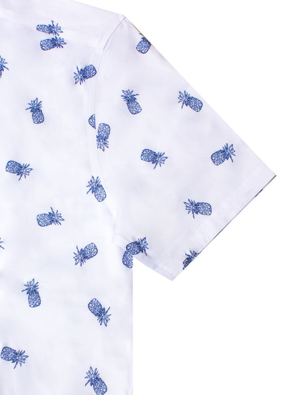 Colourful Pineapple Print Eco-ol Bamboo Short Sleeve Relaxed Fit Shirt
