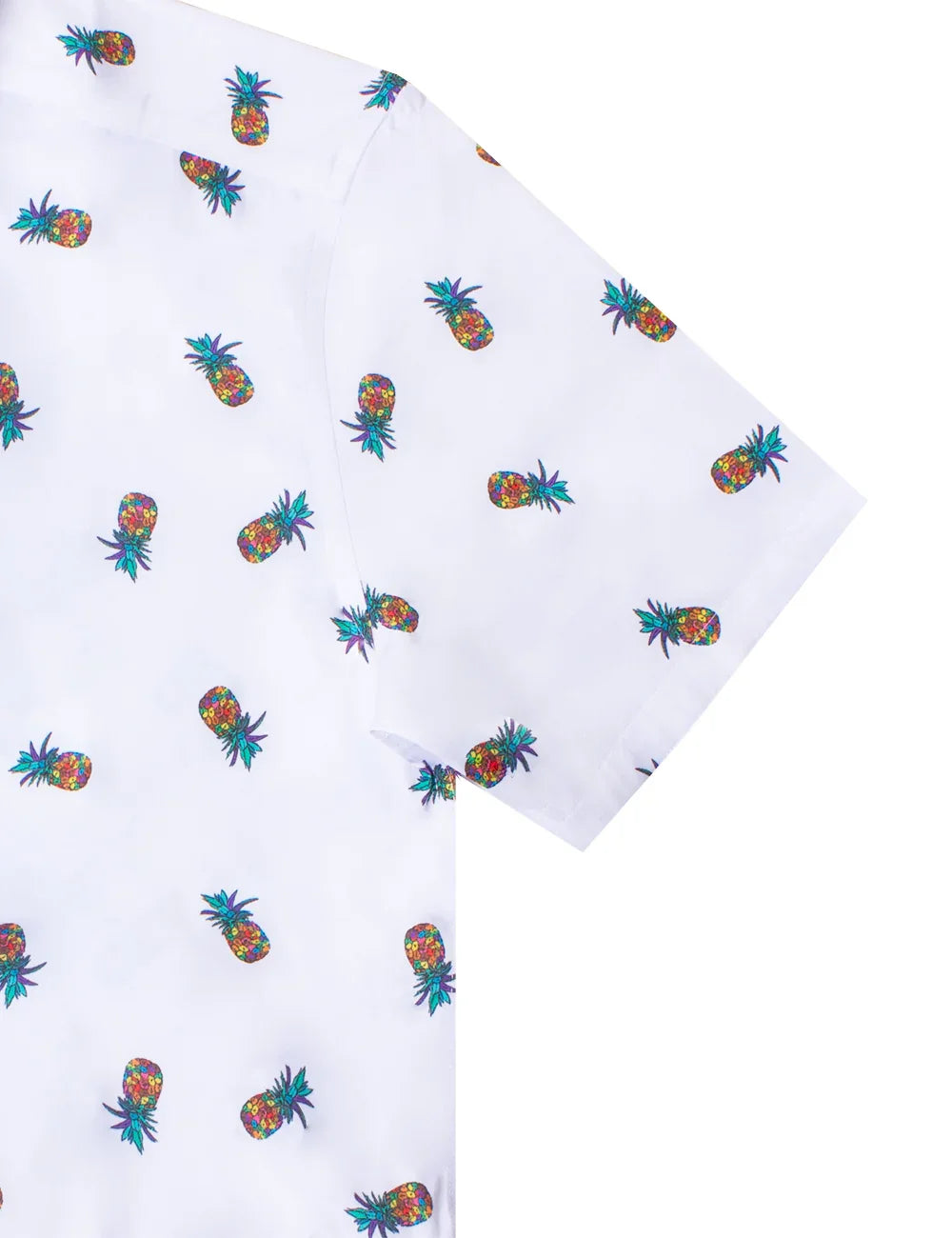 Colourful Pineapple Print Eco-ol Bamboo Short Sleeve Relaxed Fit Shirt — The Shirt Bar