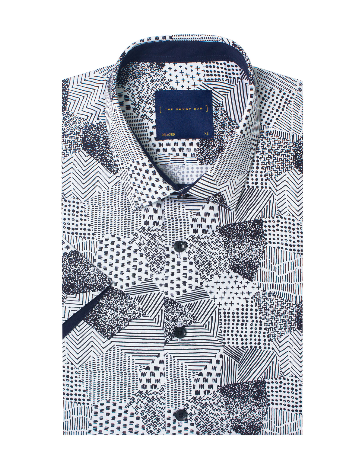 Geometric Print Silky Finish Relaxed Fit Shirt