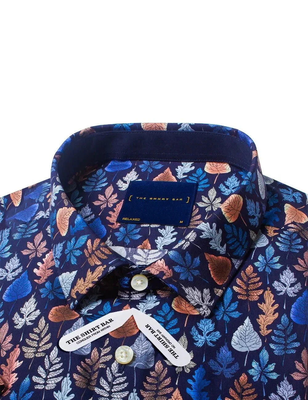 Leaf Print Italian Fabric Silky Finish Relaxed Fit Short Sleeve Shirt — The Shirt Bar