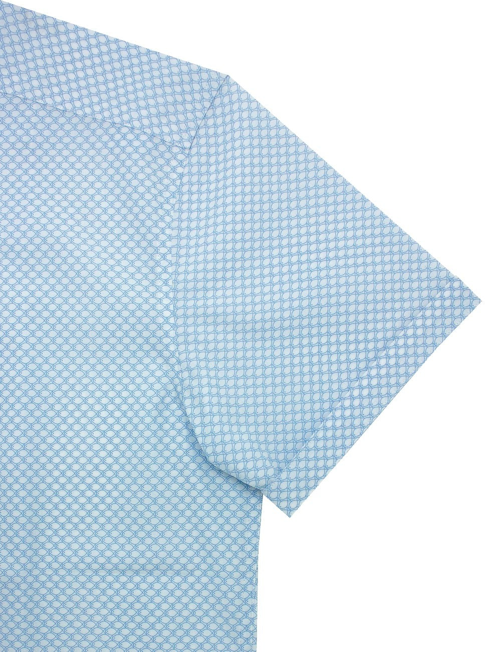 Blue Fish Print Custom Fit Short Sleeve Shirt