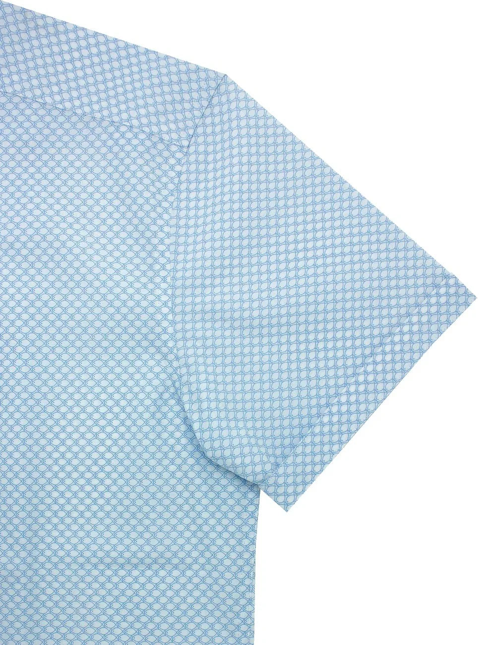 Blue Fish Print Custom Fit Short Sleeve Shirt — The Shirt Bar