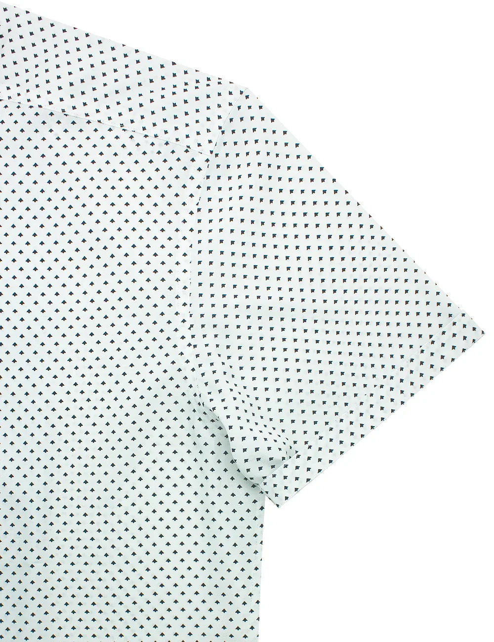 White with Black Arrow Print Eco-ol Bamboo Relaxed Fit Short Sleeve Shirt — The Shirt Bar