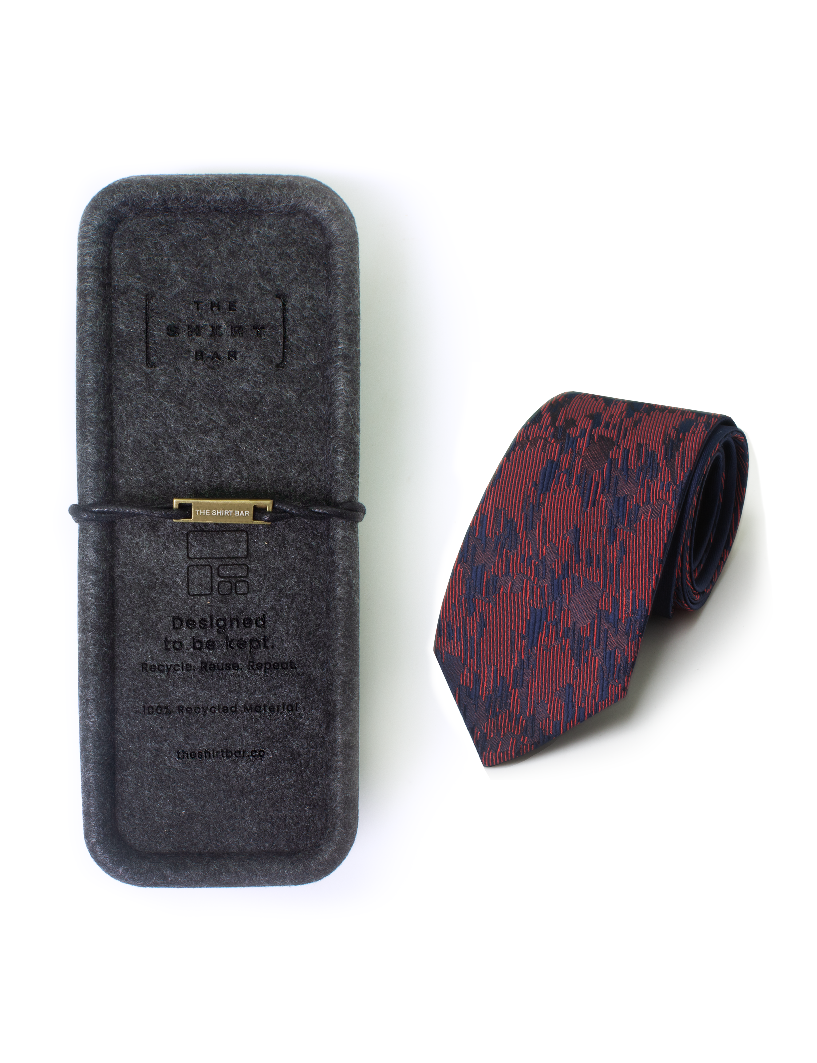 Orange and Navy Blue Spill Resist Reversible Woven Necktie