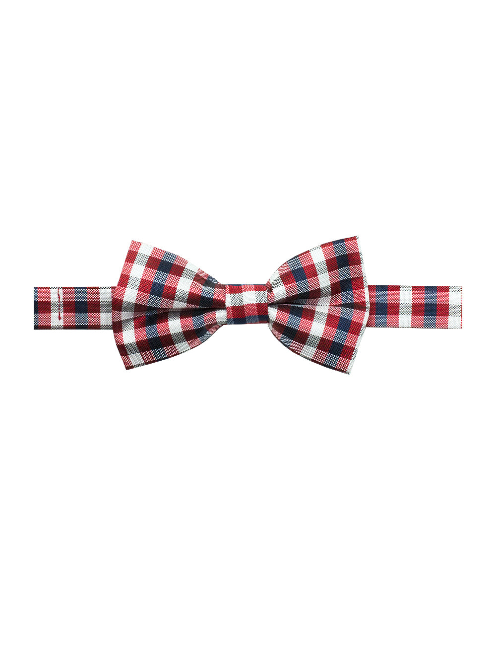 Red Checks Woven Bowtie